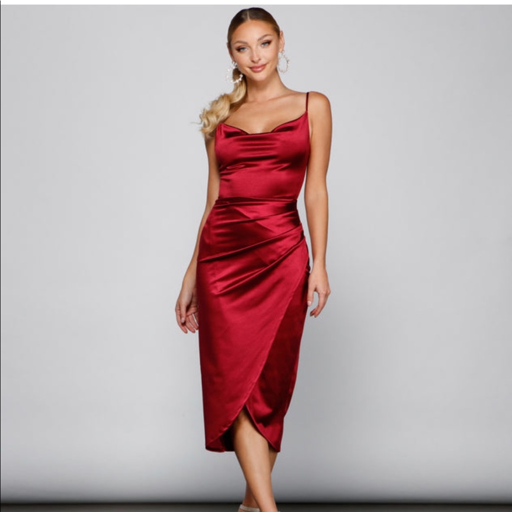 Angelina Sleeveless Wrap Front Midi Dress